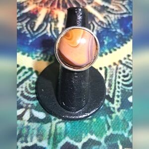 Salmon Agate Ring